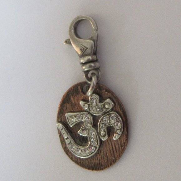 Silpada Om copper sterling silver charm C2602 925